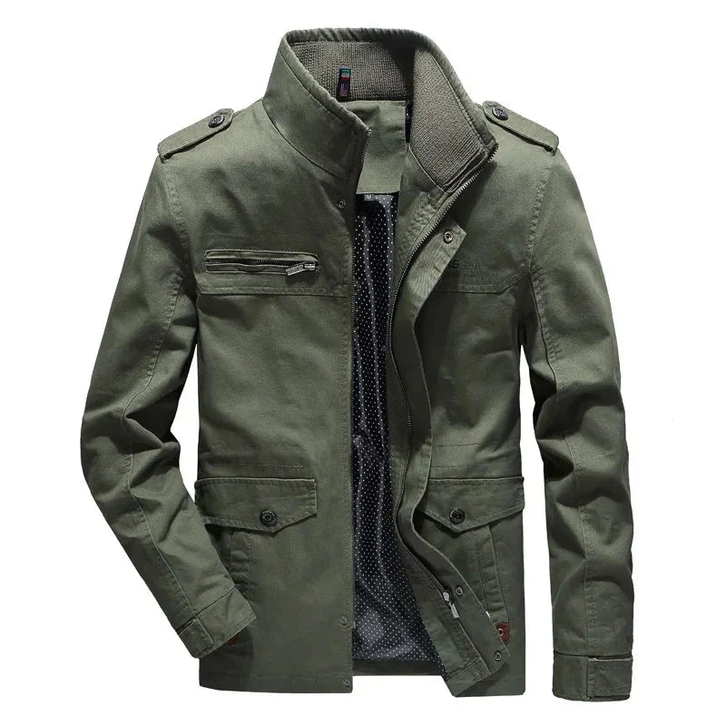 WW | Jacket Zipper Stand-up Collar Autumn Jacket