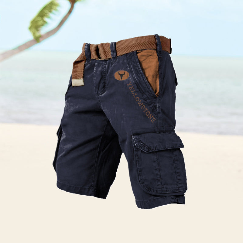 WW | Kurze Hose Taschen Gürtel Lange Kurze Hose Herren Kurze Hose