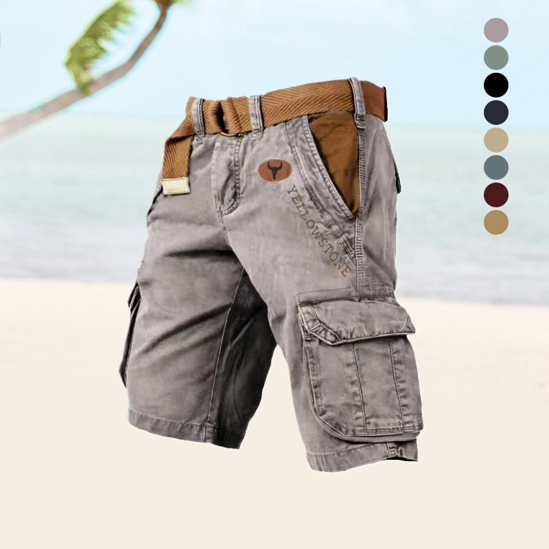 WW | Kurze Hose Taschen Gürtel Lange Kurze Hose Herren Kurze Hose