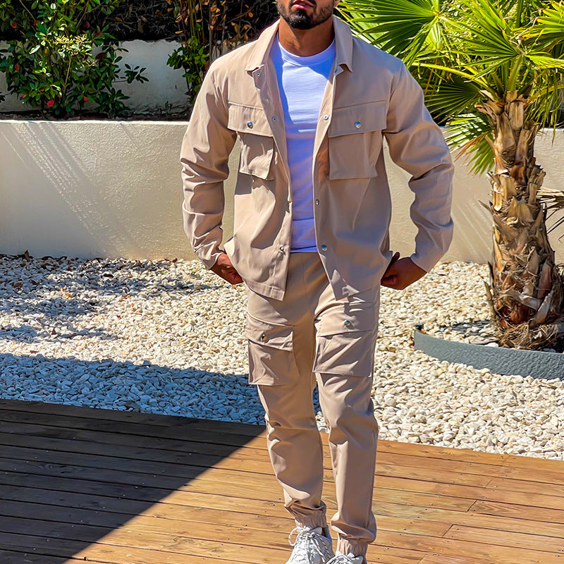 WW | Slim Fit Button-Up Two-Piece Set