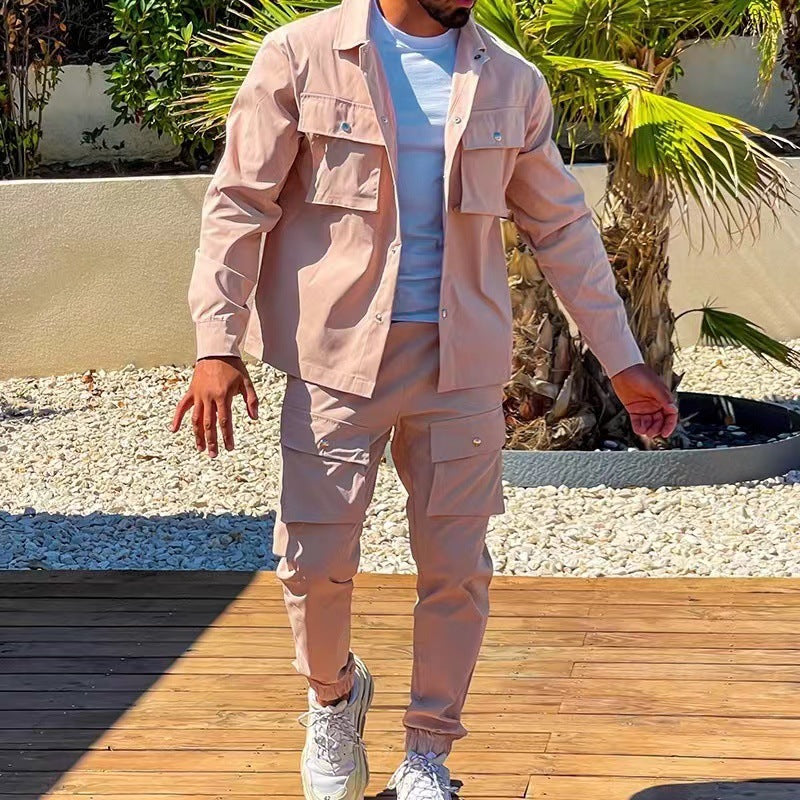 WW | Slim Fit Button-Up Two-Piece Set
