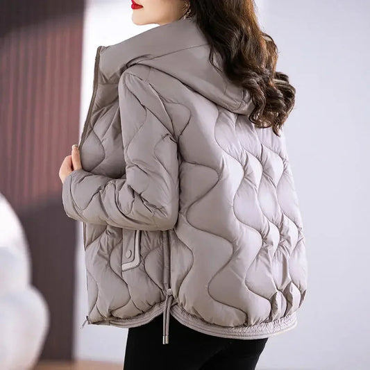 WW | Damen Steppjacke mit Kapuze und Reißverschluss