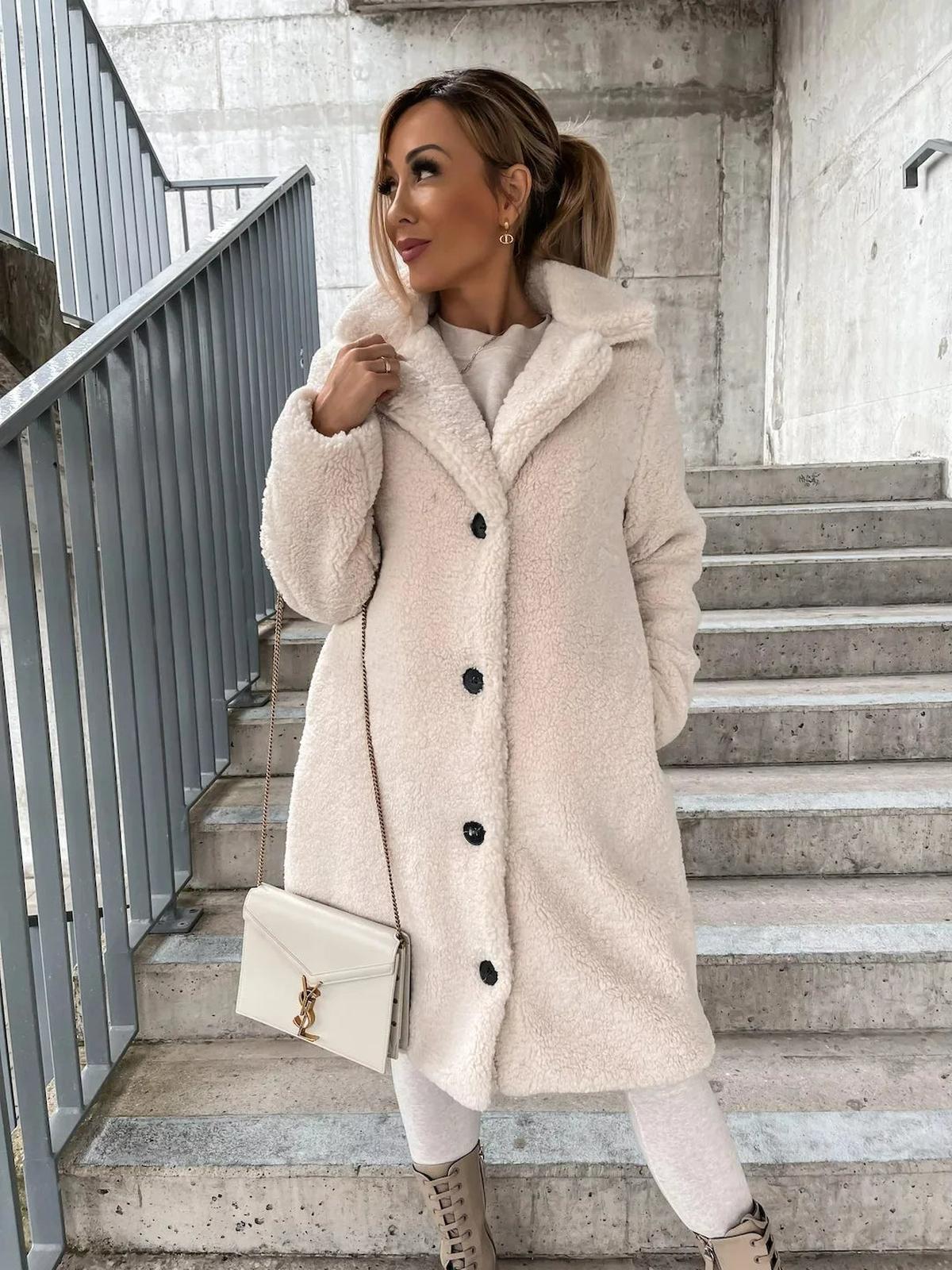 WW | Cashmere Plüsch Trenchcoat Für Frauen