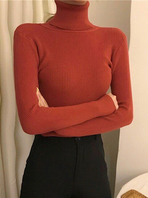 WW | Women's Cashmere Turtleneck Sweater Black