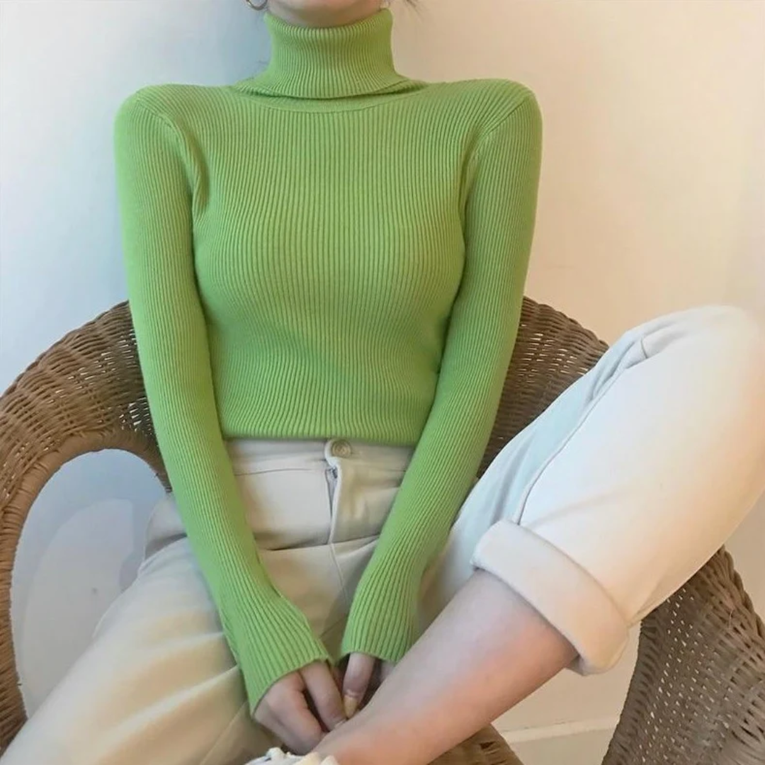 WW | Women's Cashmere Turtleneck Sweater Black