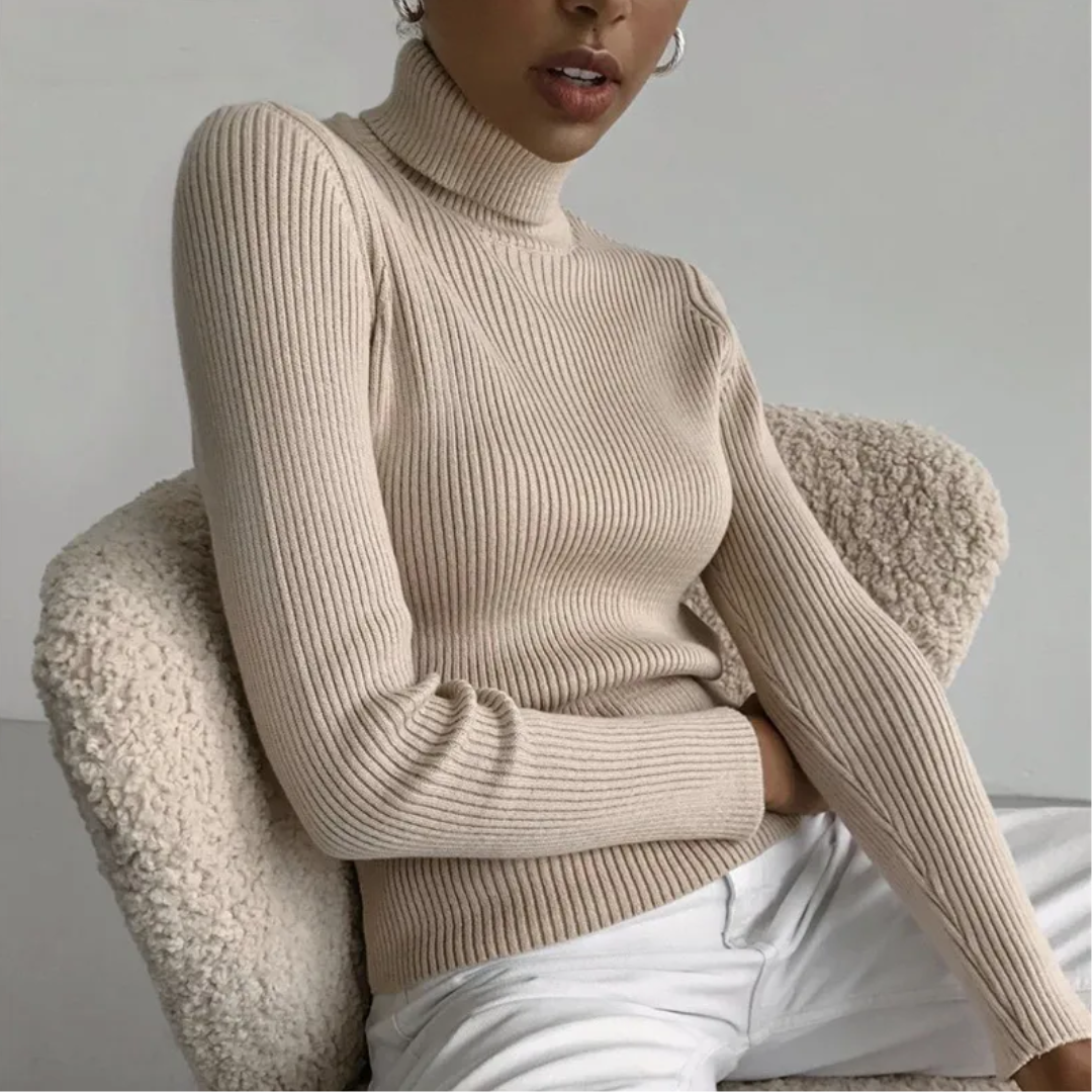 WW | Women's Cashmere Turtleneck Sweater Black