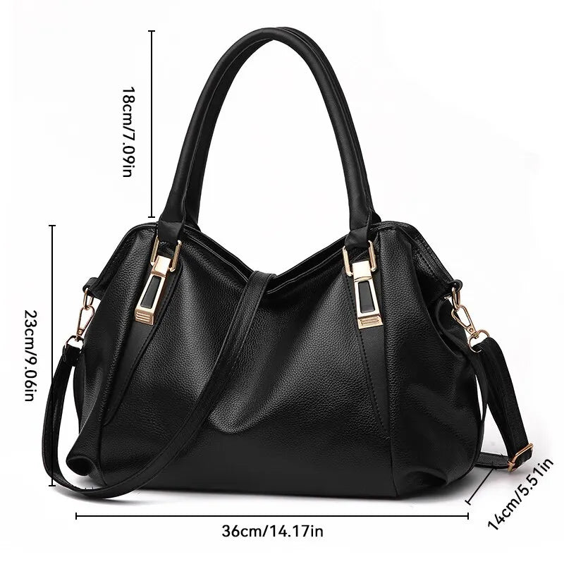 WW – Women's Solid Color Tote Shoulder Bag