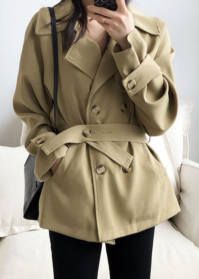 WW | Khaki Peter Pan Collar Pocket Button Tunic Jackets