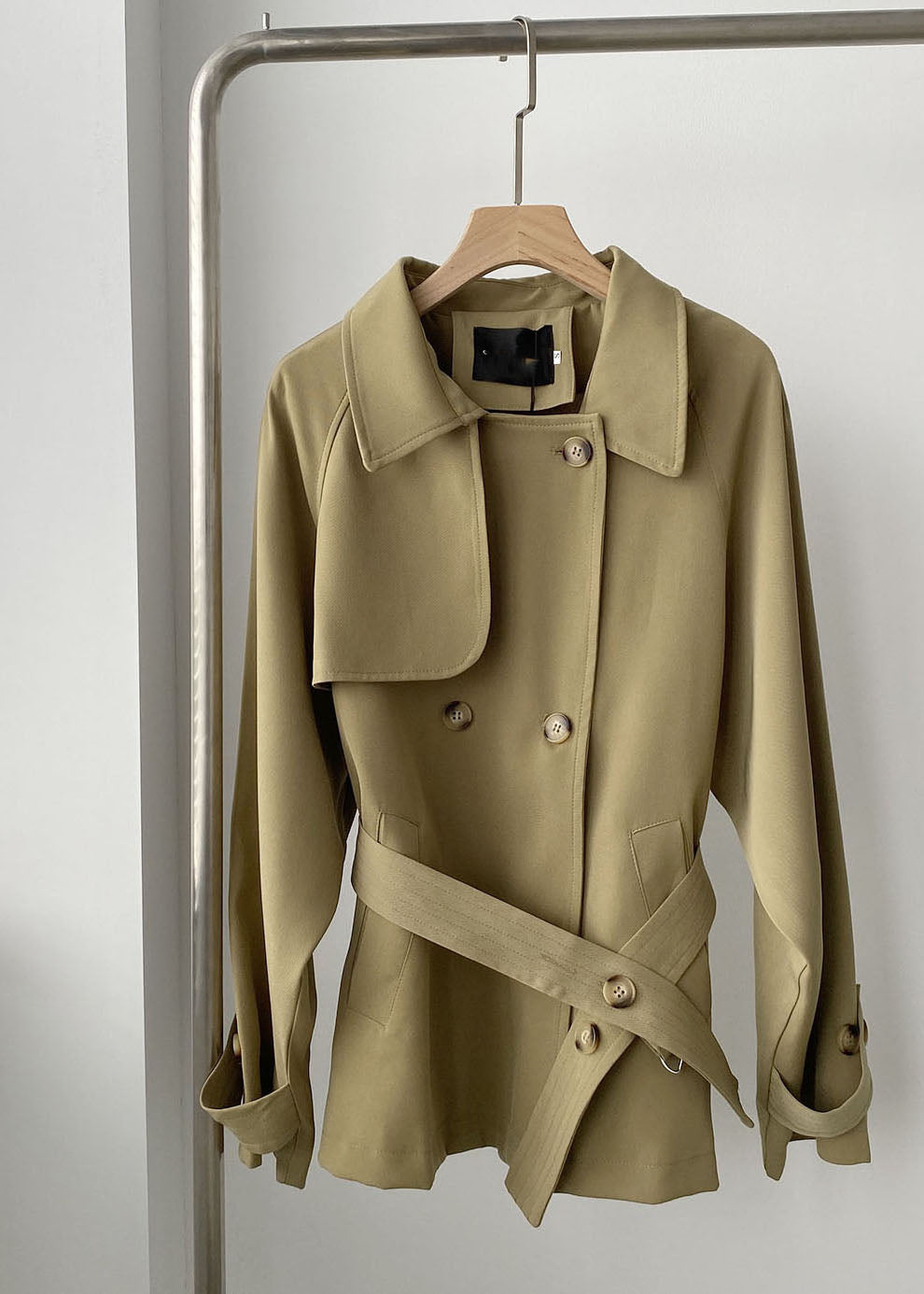 WW | Khaki Peter Pan Collar Pocket Button Tunic Jackets