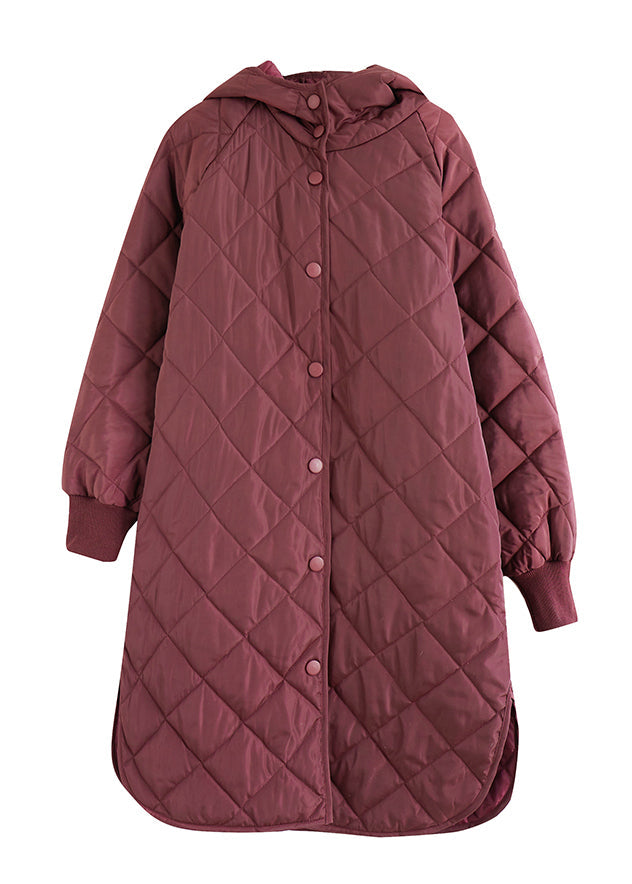WW | Mulberry Hooded Patchwork Fine Cotton-Filled Winter Coats