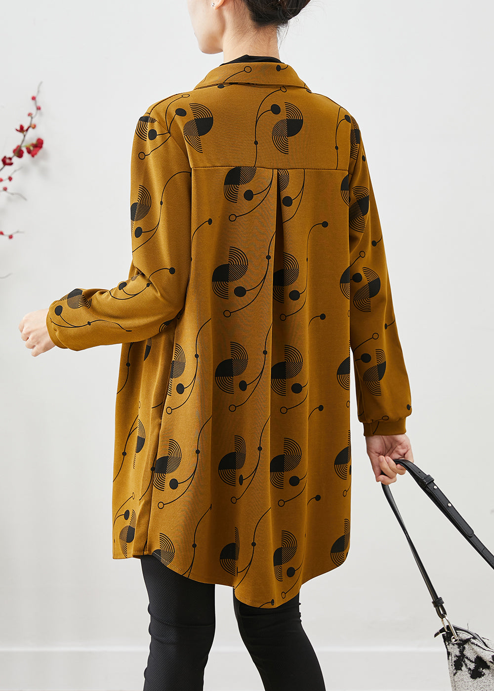 WW | Yellow Oversized Print Cotton Coats