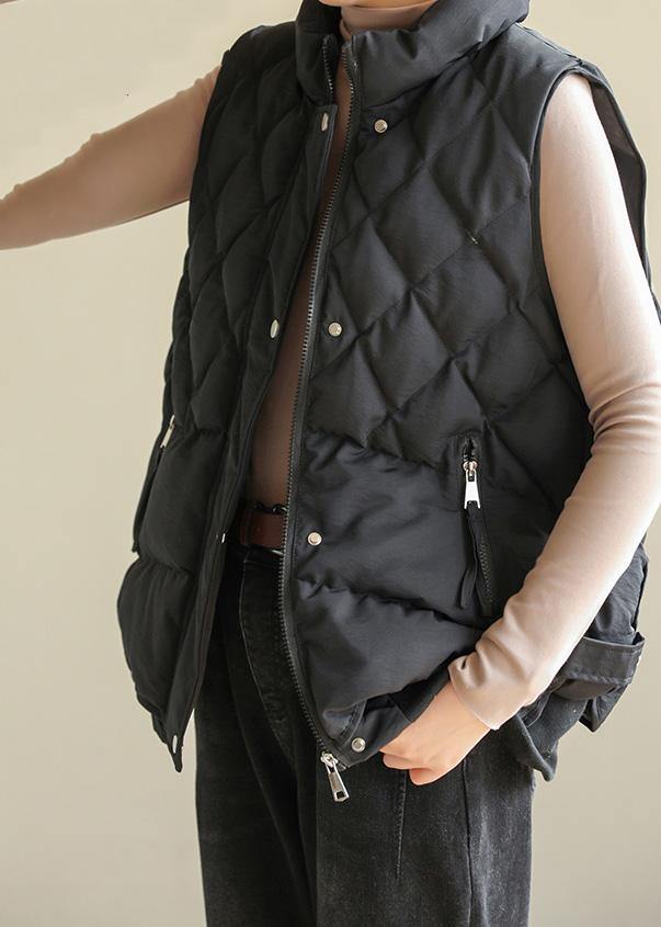 WW | Black Winter Coats Plus Size Clothing Jackets & Coats Sleeveless Mock Neck Overcoat