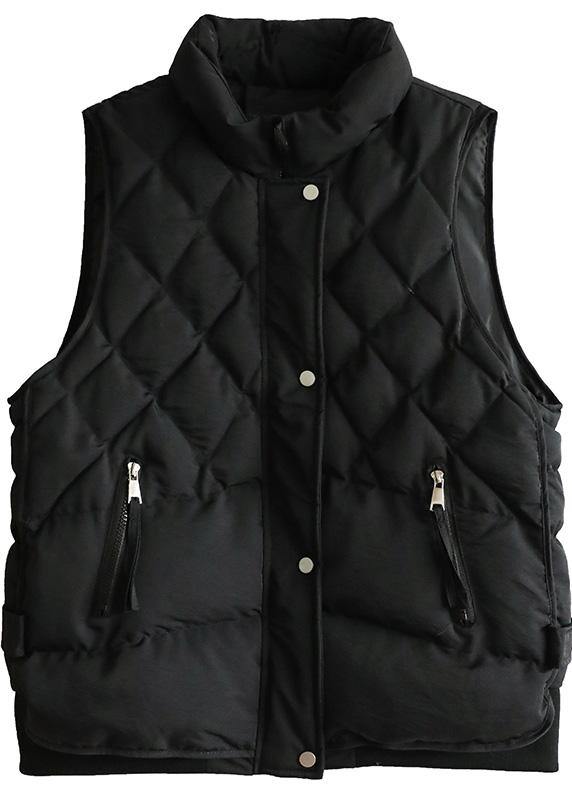 WW | schwarze Wintermäntel Plus-Size-Bekleidung Jacken & Mäntel ärmellos halb hochkragen Übermantel
