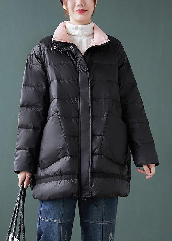 WW | rote Daunenjacke Frau Stehkragen Taschen WW | Jacken