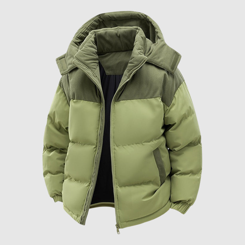 WW | Quilted Relaxed Fit Puffer Jacket - Zip-Off Hood Men's Jacket
