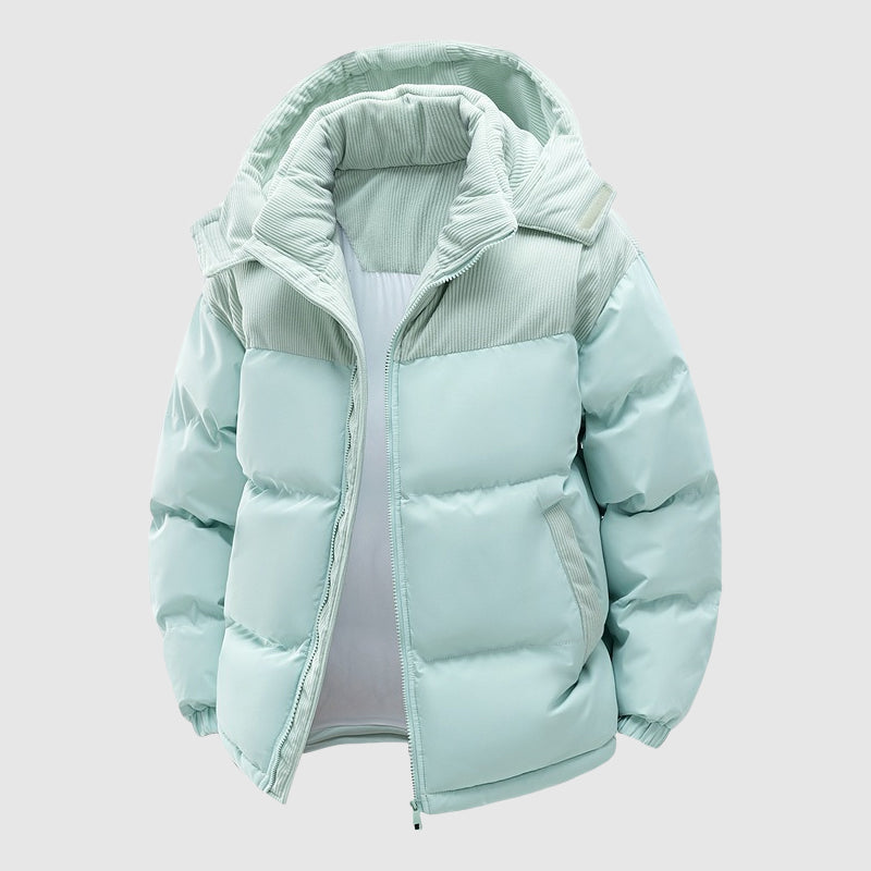 WW | Quilted Relaxed Fit Puffer Jacket - Zip-Off Hood Men's Jacket
