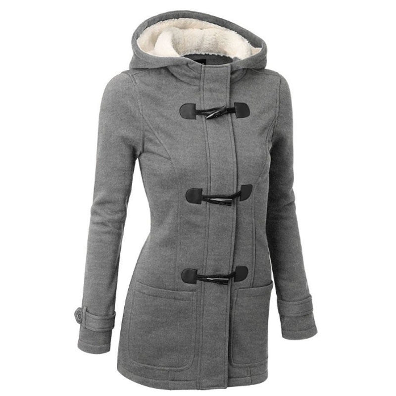 WW | Damen Casual Winterjacke mit Kapuze und Kordelzugverschluss