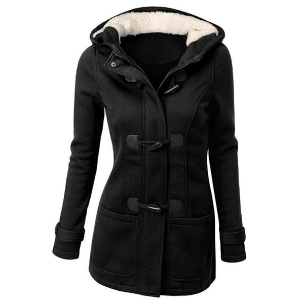 WW | Damen Casual Winterjacke mit Kapuze und Kordelzugverschluss