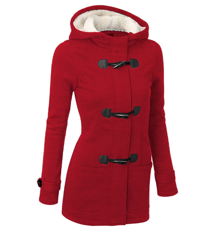 WW | Damen Casual Winterjacke mit Kapuze und Kordelzugverschluss