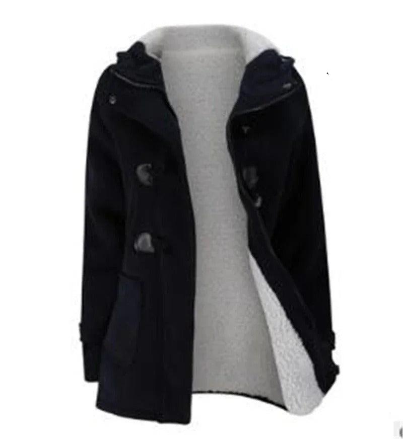 WW | Damen Casual Winterjacke mit Kapuze und Kordelzugverschluss
