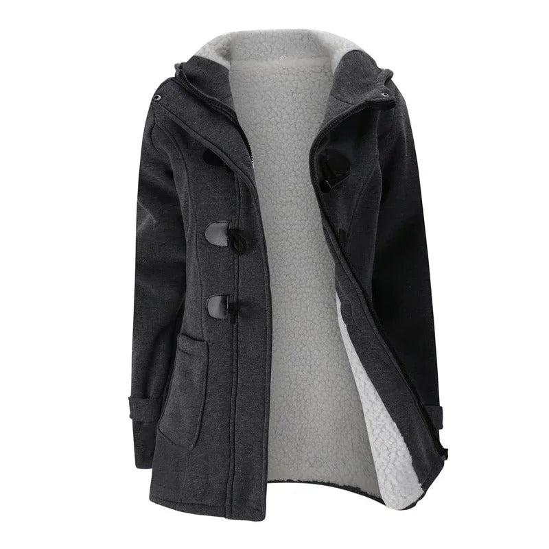 WW | Damen Casual Winterjacke mit Kapuze und Kordelzugverschluss