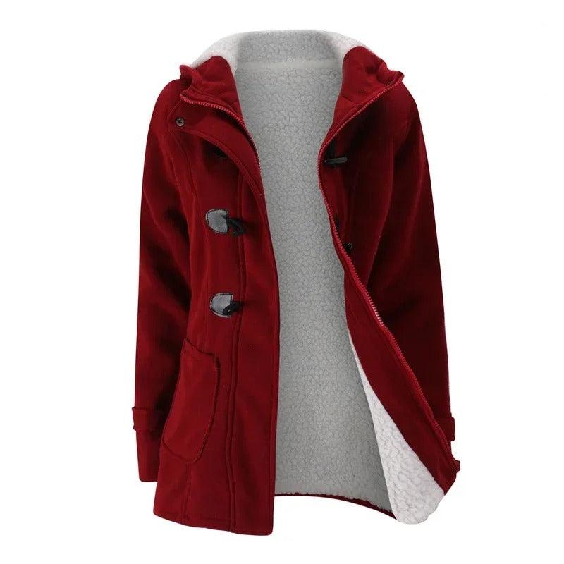 WW | Damen Casual Winterjacke mit Kapuze und Kordelzugverschluss