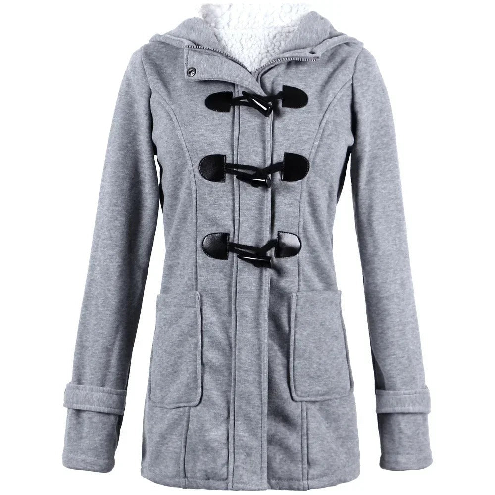 WW | Damen Casual Winterjacke mit Kapuze und Kordelzugverschluss
