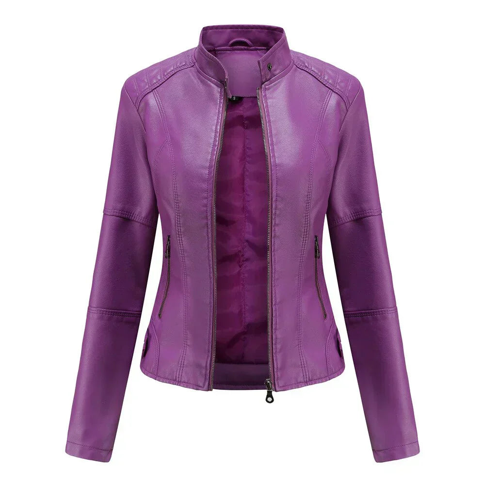 WW | Lederjacke für Frauen mit Mao