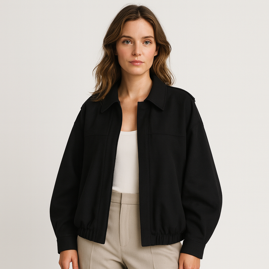 WW | Modehaus - Damenjacke im Militärstil aus Wildlederimitat