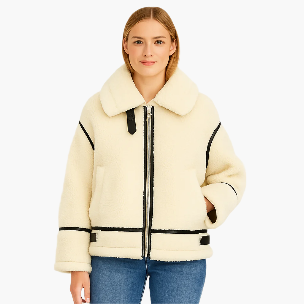 WW | Winter Teddy Biker Jacket for Stylish Casual and City Outfits