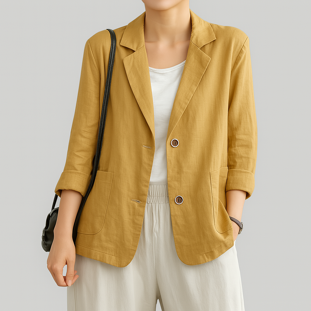 WW | Relaxed Fit Blazer Made From Natural Fibers