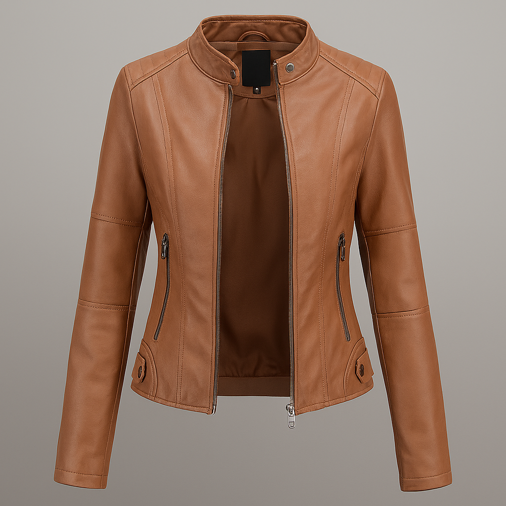 WW | Rotes Leder Motorradjacke für Damen