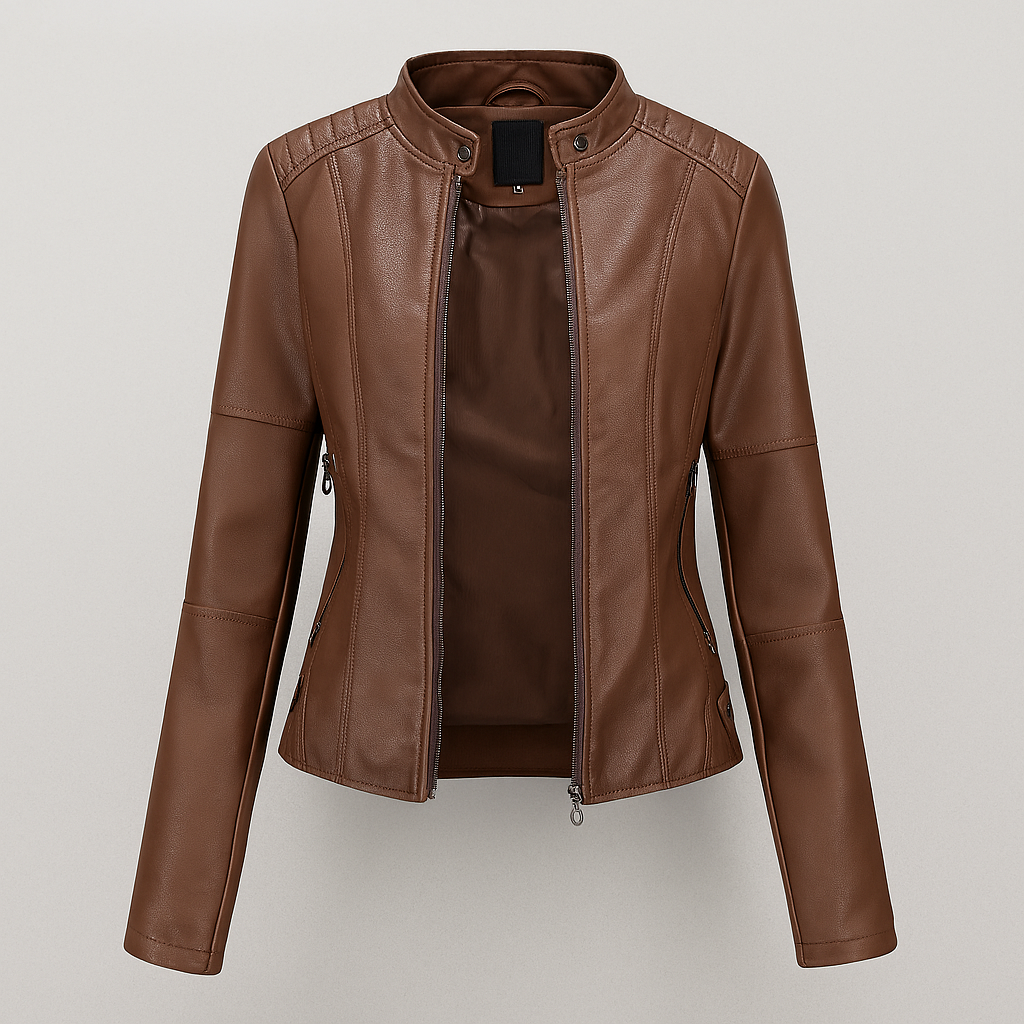 WW | Rotes Leder Motorradjacke für Damen