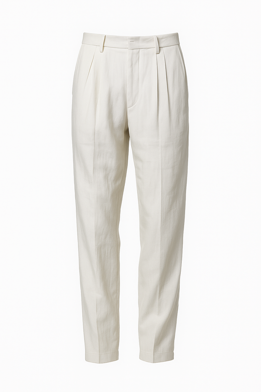 Alvric Klassische Leinenhose - Weiß