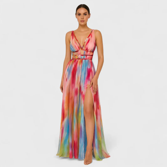 Freya™ | Gemaltes Maxi-Kleid