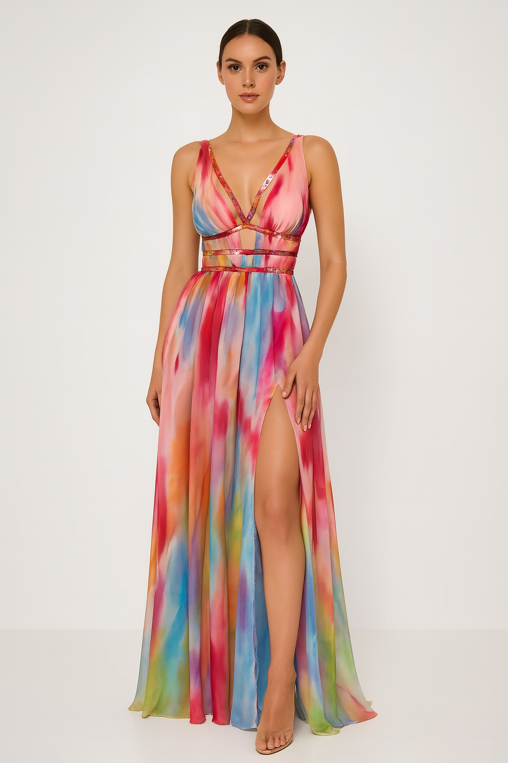 Aureya™ | Watercolor Maxi Dress