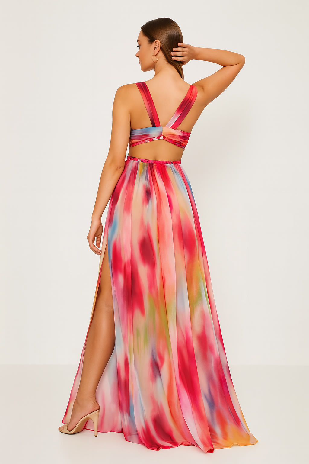 Aureya™ | Watercolor Maxi Dress