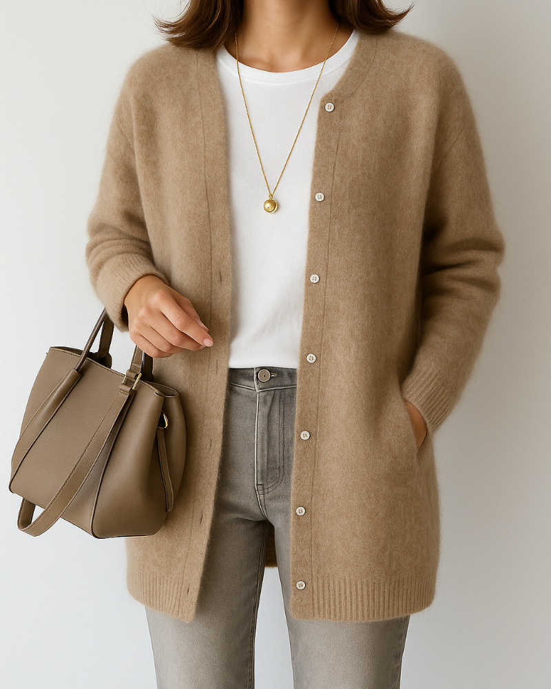 WW | Damenjacke Komfortabel Minimalistisch D weich Gestrickt