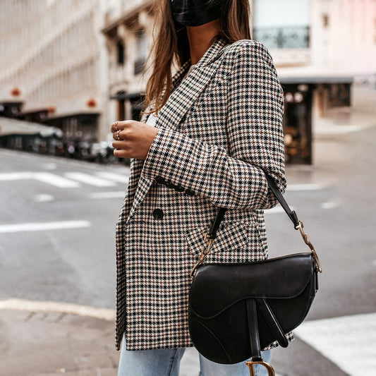 WW | Gepunkteter Klassischer Blazer Für Frauen