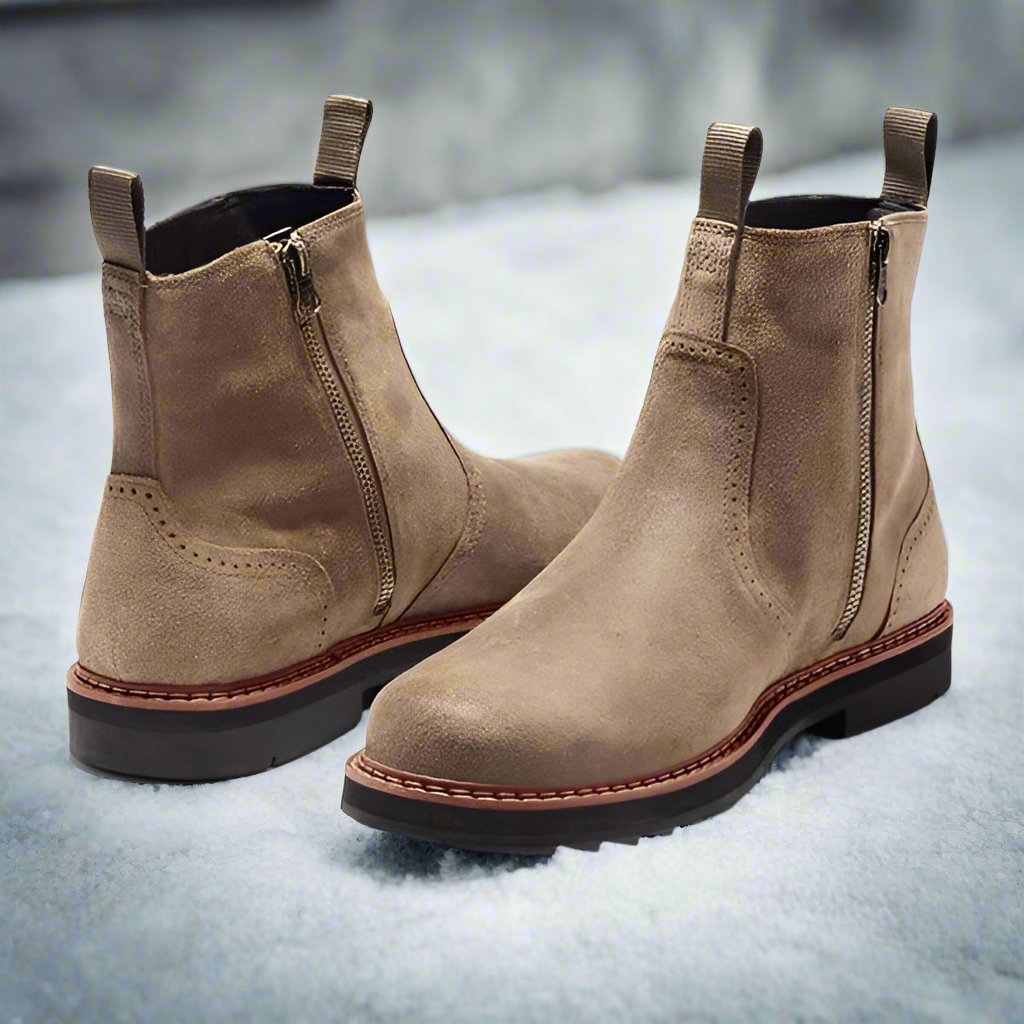 WW | Boots Chelsea Suede Elastic Inserts Comfortable Slip Ons