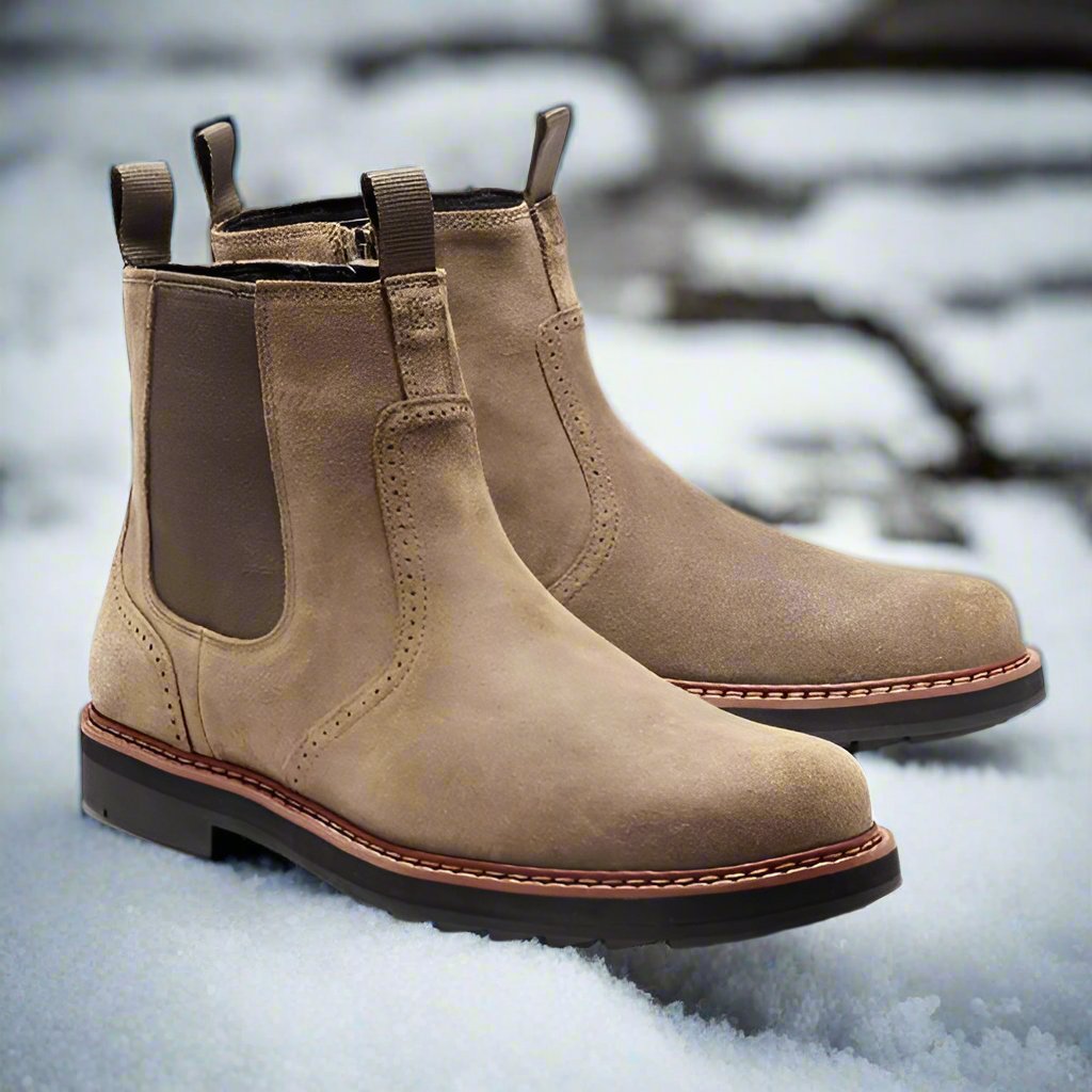 WW | Boots Chelsea Suede Elastic Inserts Comfortable Slip Ons