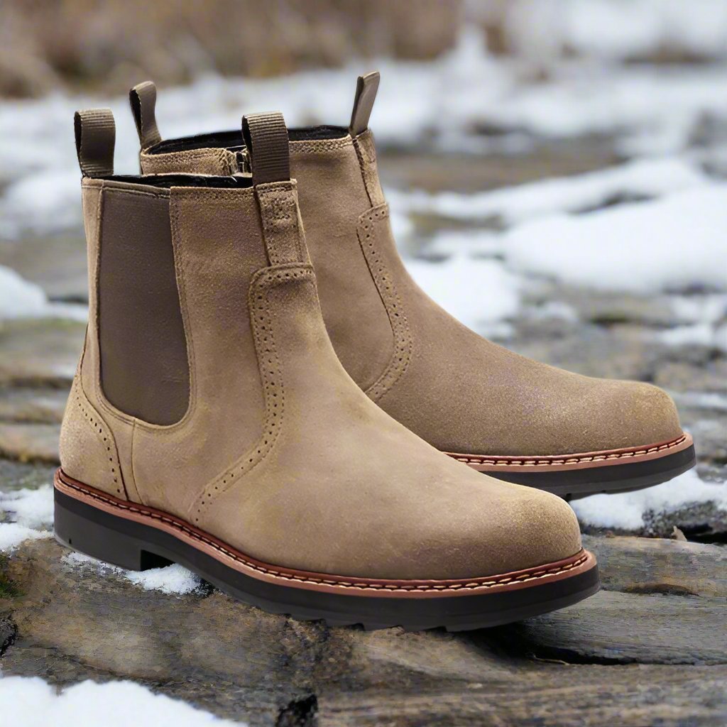 WW | Chelsea Boots Suede Comfortable Fit Durable Rubber Sole