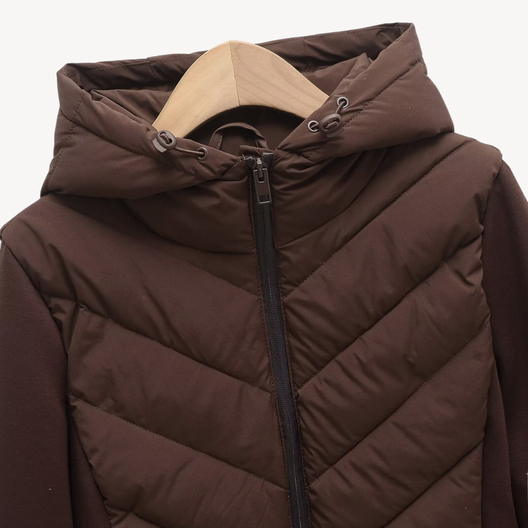 WW | Women's Chevron Padded Hooded Jacket