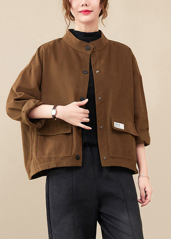 WW | Coffee Pocket Patchwork Button Coats