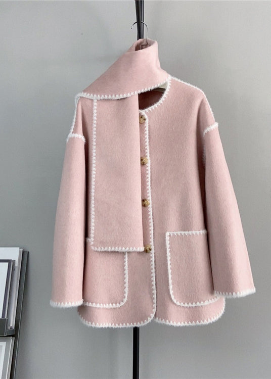 WW | Grey Buttoned Pockets Wool Short Coats Winter
