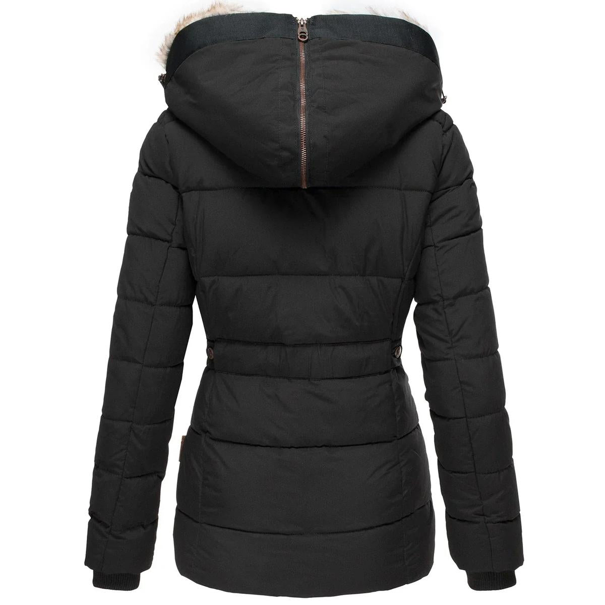WW | Chic Hooded Long Sleeve Wool Blend Coat