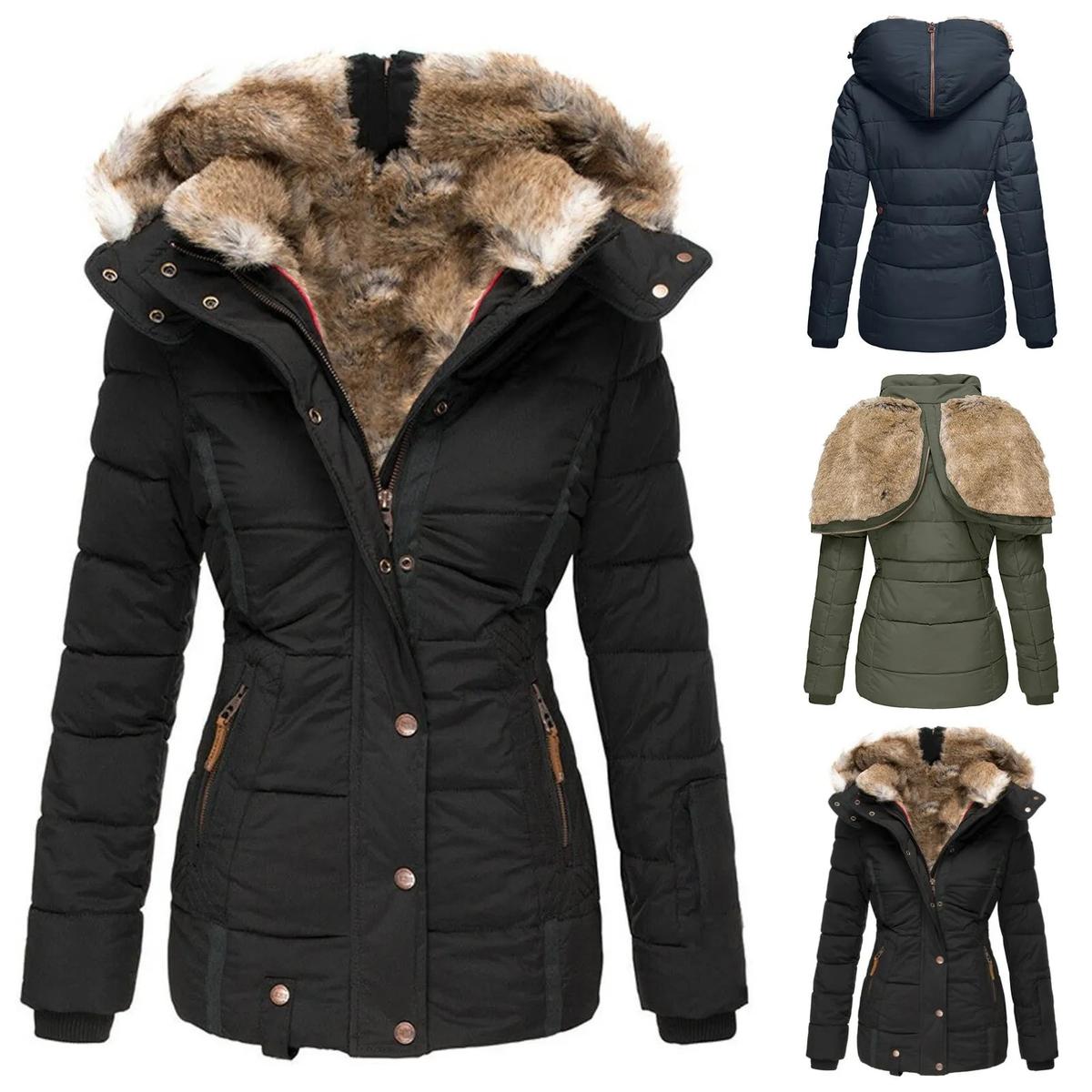 WW | Chic Hooded Long Sleeve Wool Blend Coat