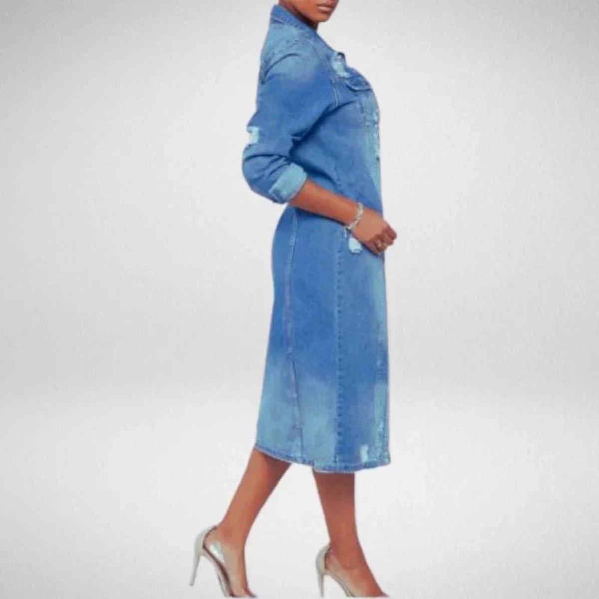 WW | Schicker Longline Denim Trenchcoat Für Vielseitige Stylings