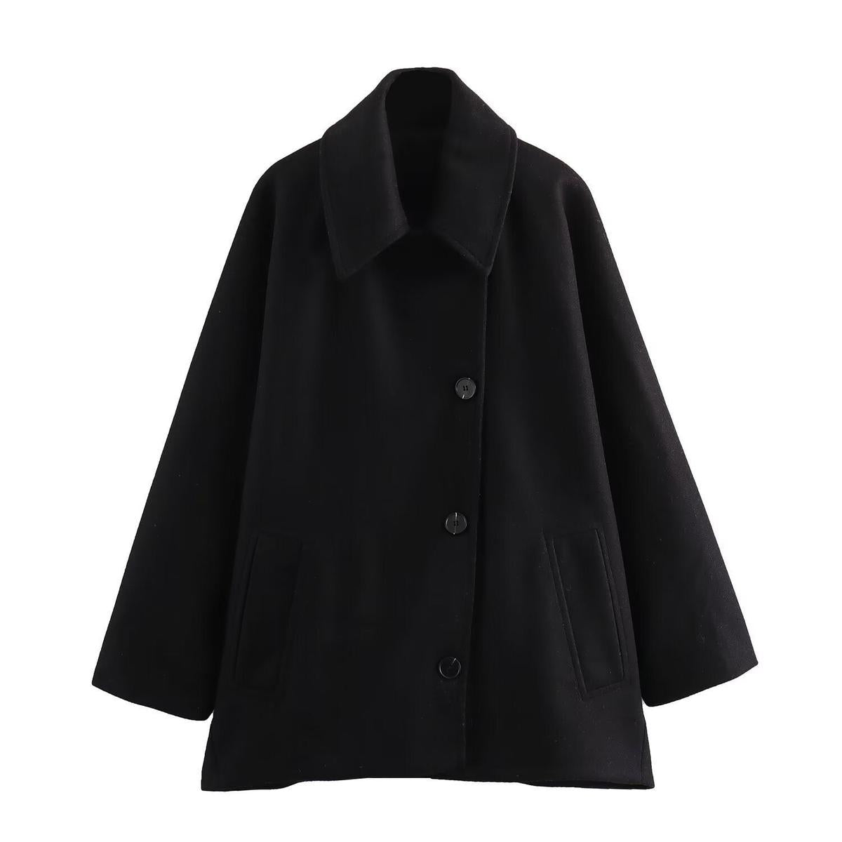 WW | Chice Übergröße Wolljacke mit Knopfschluss