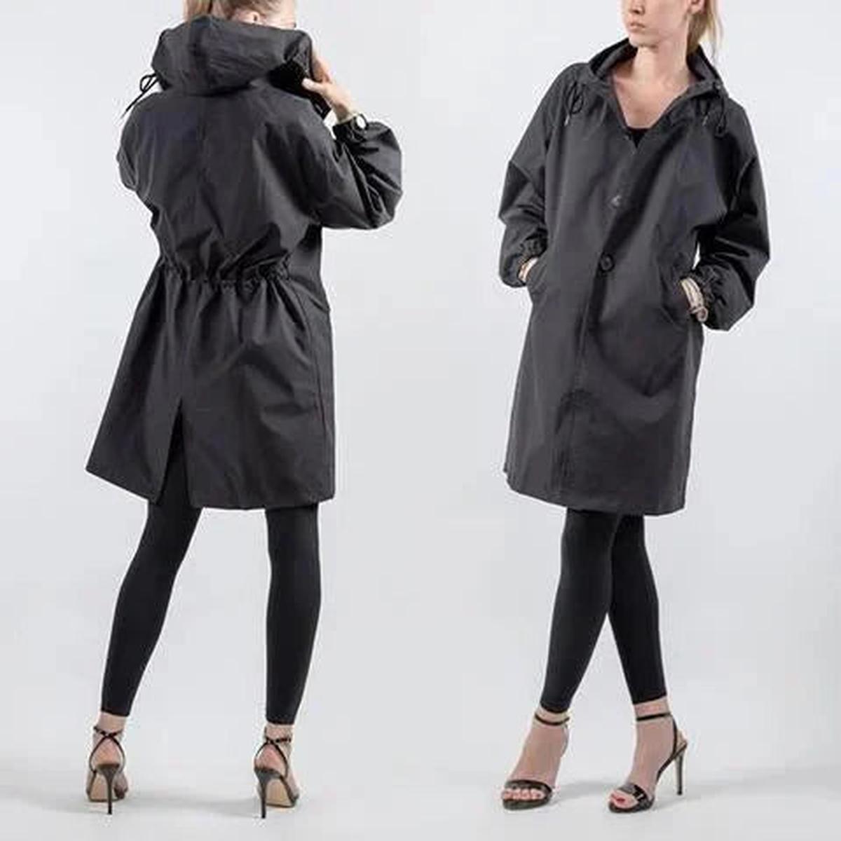 WW | Damen Kapuzen Trenchcoat Leichter Windbreaker